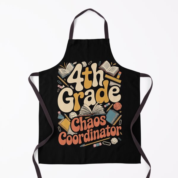 Item preview, 4th Grade Chaos Coordinator Fourth Grade Teacher Retro School Supplies designed and sold by ViralVector.