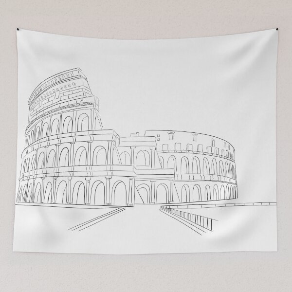Item preview, Colosseum Sketch Line Art designed and sold by DGMCreative.