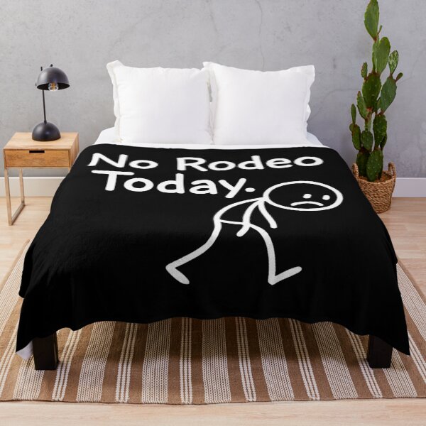 Item preview, No Rodeo Today Cowboy Humor - Funny Sad Stick Figure Meme designed and sold by Mason-Pride.