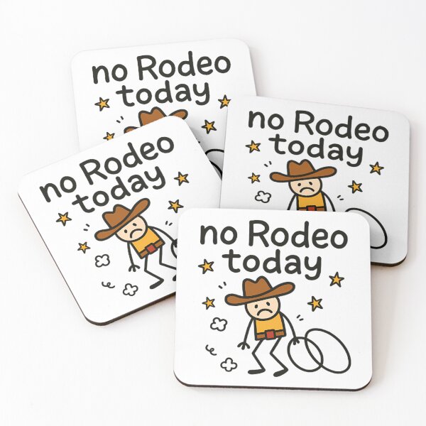 Item preview, No Rodeo Today Cowboy Humor - Funny Sad Stick Figure Meme designed and sold by Mason-Pride.