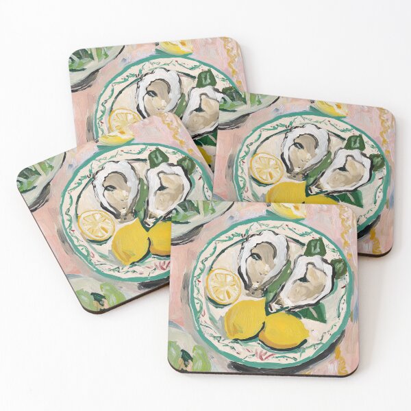 Item preview, Impressionistic Oysters in Color: A Painterly Still Life Exploring Texture, Light and Culinary Beauty designed and sold by OlfactoART Studio.