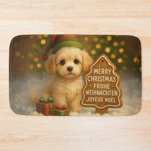Item preview, Cute Cavapoo Christmas Holiday Card designed and sold by GivingJoy.