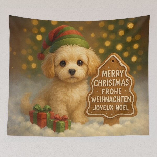 Item preview, Cute Cavapoo Christmas Holiday Card designed and sold by GivingJoy.