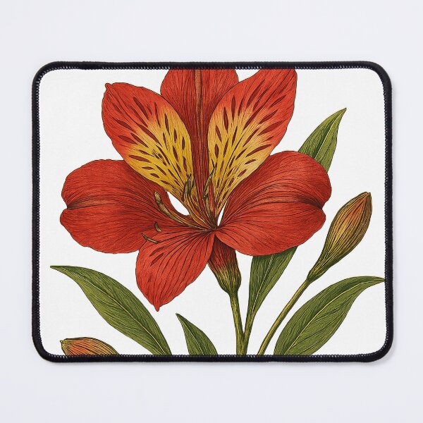 Item preview, Vintage Alstroemeria Botanical Illustration - background removed designed and sold by Then & Now Flora.