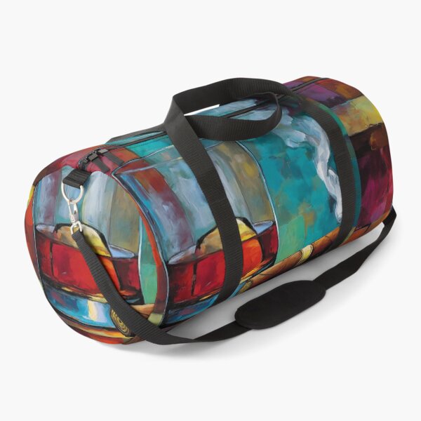 Item preview, Sip Whiskey and Watch Cigar Smoke Dance Across a Vibrant Abstract Background designed and sold by OlfactoART Studio.