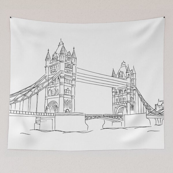 Item preview, Tower Bridge Line Sketch designed and sold by DGMCreative.
