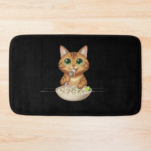 Item preview, Kawaii Foodie Cat Eating Kokoda - Bengal cat – Fiji designed and sold by digitalbitcraft.