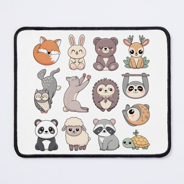 Item preview, Pack Sticker Cute Animal Collection – Whimsical Forest Creatures Sticker Sheet designed and sold by SoftyDesigns.