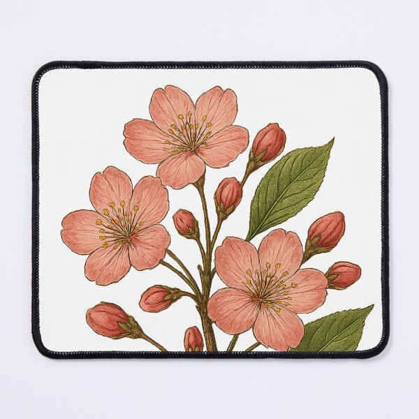 Item preview, Vintage Cherry Blossom Botanical Illustration - background removed designed and sold by Then & Now Flora.