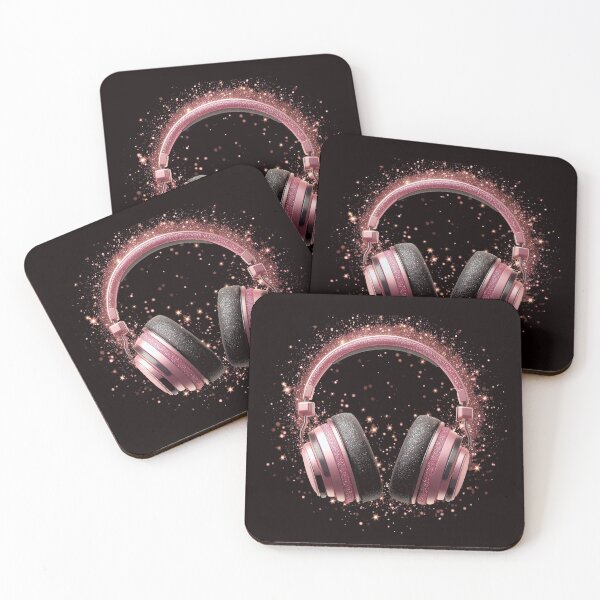 Item preview, Pink glitter headphones! designed and sold by epiepi.