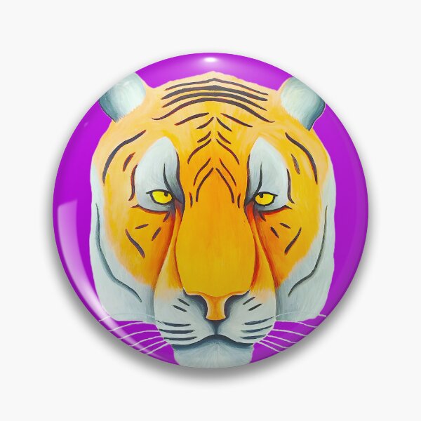 Item preview, Tiger head portrait design lilac background unique big cat present gift designed and sold by Arniesart85.
