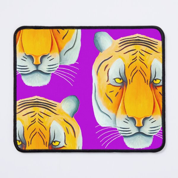Item preview, Tiger head portrait design lilac background unique big cat present gift designed and sold by Arniesart85.