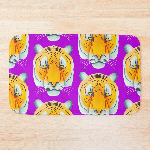Item preview, Tiger head portrait design lilac background unique big cat present gift designed and sold by Arniesart85.
