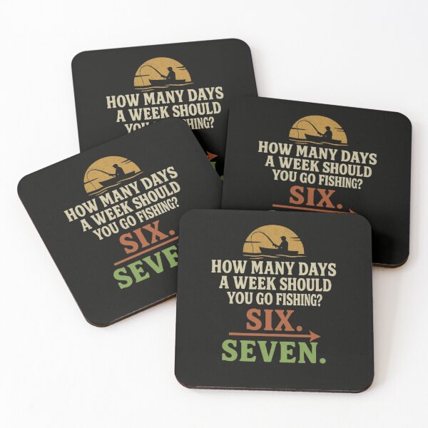 Item preview, Funny Fishing Joke Six Seven Days Week Angler Boys Hobby Apparel designed and sold by PosiVibes Co..