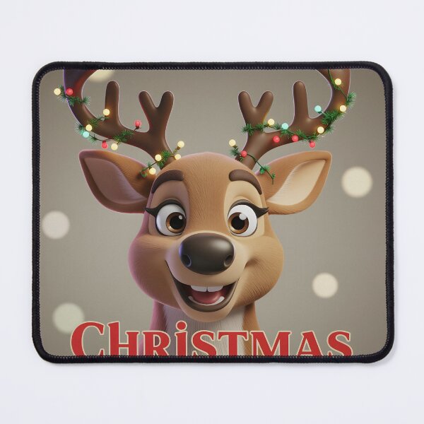 Item preview, Funny Cartoon Reindeer with Big “Christmas Vibes” Text – Cute Holiday Design designed and sold by MagicalArch.