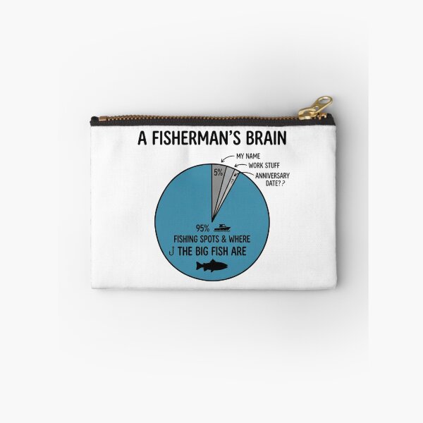 Item preview, Funny Fisherman's Brain Pie Chart Fishing Humor designed and sold by EverBranz-stor.