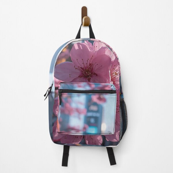 Item preview, Urban Cherry Blossom Cityscape AI Art designed and sold by Then & Now Flora.