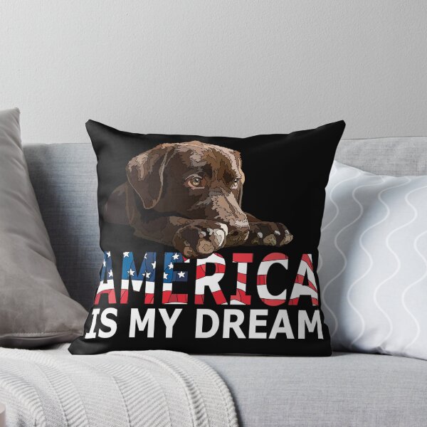 Item preview, America Is My Dream Chocolate Lab Puppy designed and sold by Just-Arts-4U.