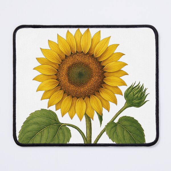 Item preview, Vintage Sunflower Botanical Art - background removed designed and sold by Then & Now Flora.