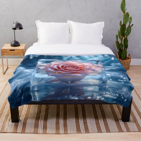 Artikelvorschau, Frozen Beauty – Iced Kissed Rose Gift Design, Magical Pink Flower Art entworfen und verkauft von MagicalArch.