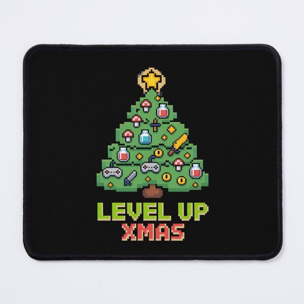 Item preview, Level Up Xmas - Retro Gamer Christmas Tree Pixel Art designed and sold by Ambient Mind Design.