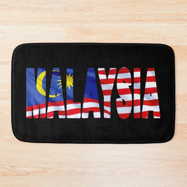 Item preview, MALAYSIA - Flag Flying in Wind cut to Letters Souvenir Sticker Shirt designed and sold by Adam Gormley.