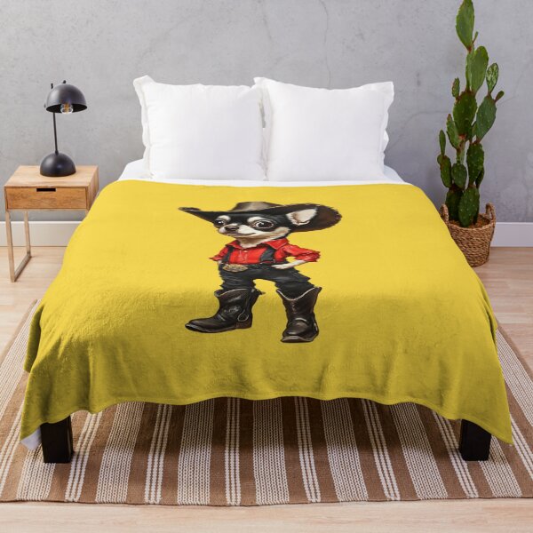 Item preview, Cute Cowboy Chihuahua Dog Puppy Funny Western Outfit Meme II designed and sold by WolfmanProphecy.