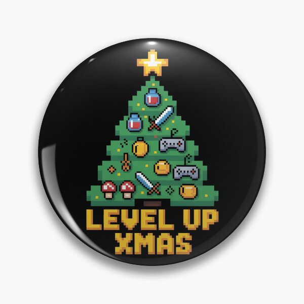 Item preview, Level Up Xmas - Retro Gamer Pixel Art designed and sold by Ambient Mind Design.