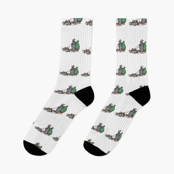 Item preview, Trash Holiday Raccoon and Opossum Sledding Chaos designed and sold by TeeARTHY.