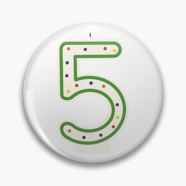 Item preview, Birthday Number Candle Five/5 designed and sold by Green Crayon Art.