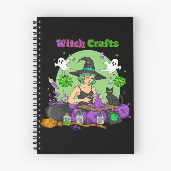 Item preview, Witch Crafts Cute Witch Knitting Crocheting Cauldron designed and sold by TeeARTHY.
