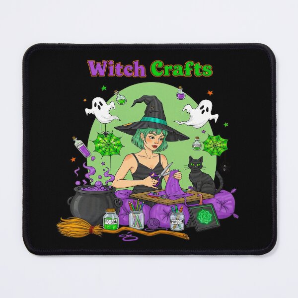 Item preview, Witch Crafts Cute Witch Knitting Crocheting Cauldron designed and sold by TeeARTHY.