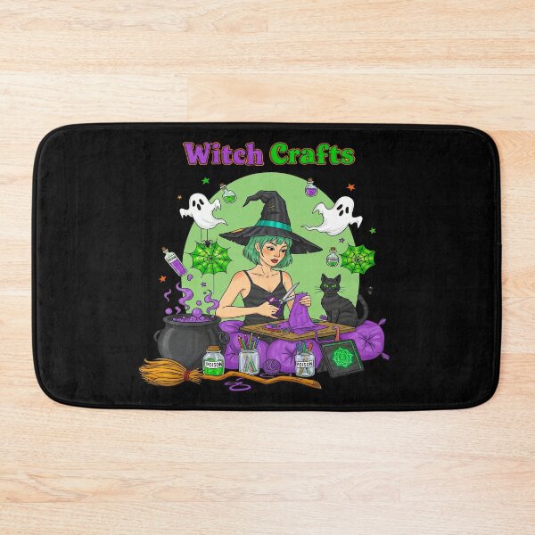 Item preview, Witch Crafts Cute Witch Knitting Crocheting Cauldron designed and sold by TeeARTHY.
