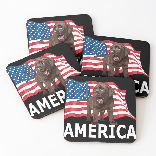 Item preview, America USA Chocolate Lab Patriotic designed and sold by Just-Arts-4U.