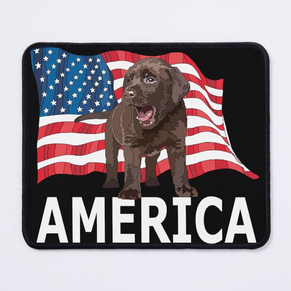 Item preview, America USA Chocolate Lab Patriotic designed and sold by Just-Arts-4U.