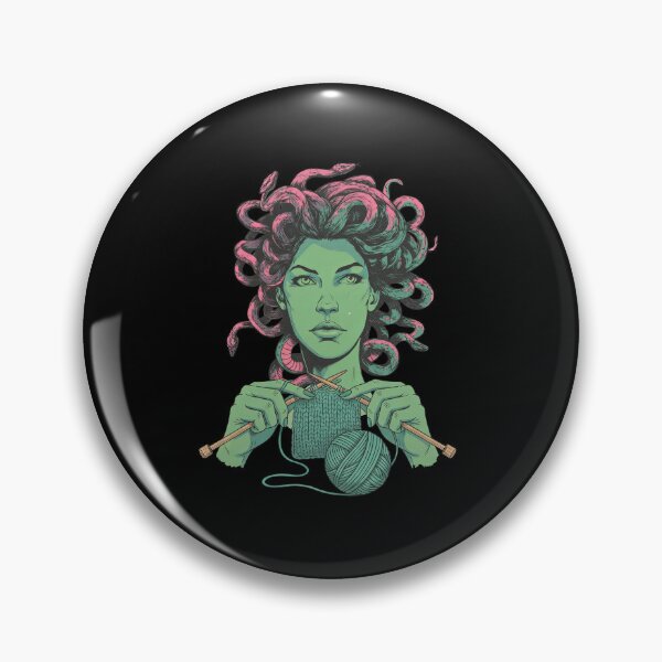 Item preview, Medusa Knitting Green Hair Mythology Fantasy designed and sold by TeeARTHY.