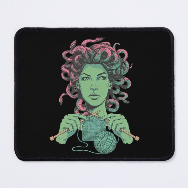 Item preview, Medusa Knitting Green Hair Mythology Fantasy designed and sold by TeeARTHY.