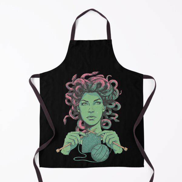 Item preview, Medusa Knitting Green Hair Mythology Fantasy designed and sold by TeeARTHY.