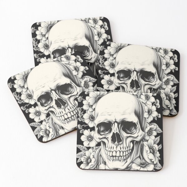 Item preview, Skull and Flowers designed and sold by Boddahs.