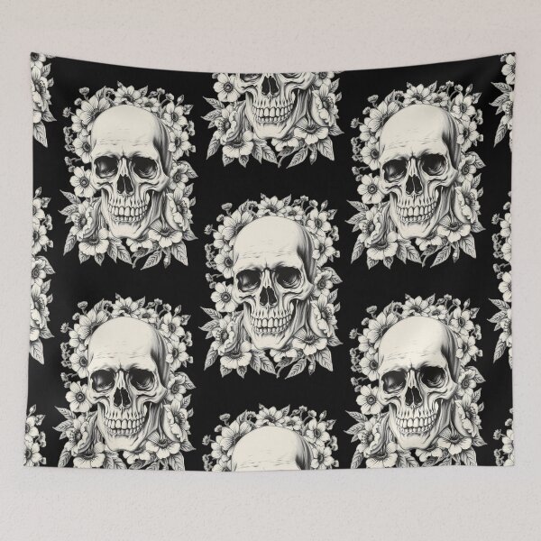 Item preview, Skull and Flowers designed and sold by Boddahs.