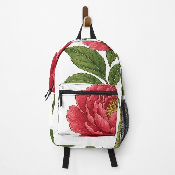 Item preview, Vintage Red Peony Botanical Art - background removed designed and sold by Then & Now Flora.
