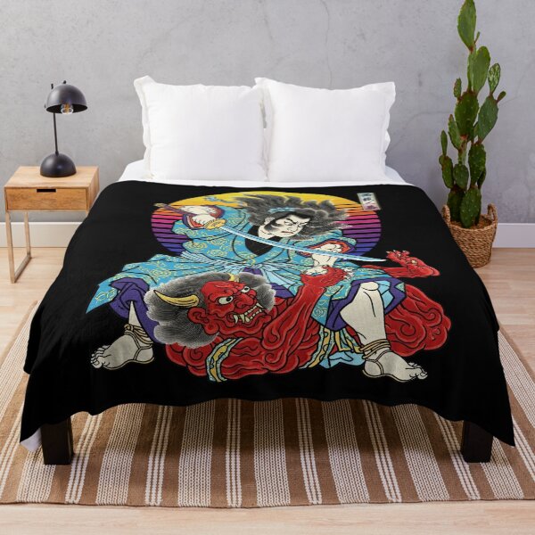 Item preview, Japanese Samurai Fantasy Warrior Demon Oni Fight designed and sold by TeeARTHY.