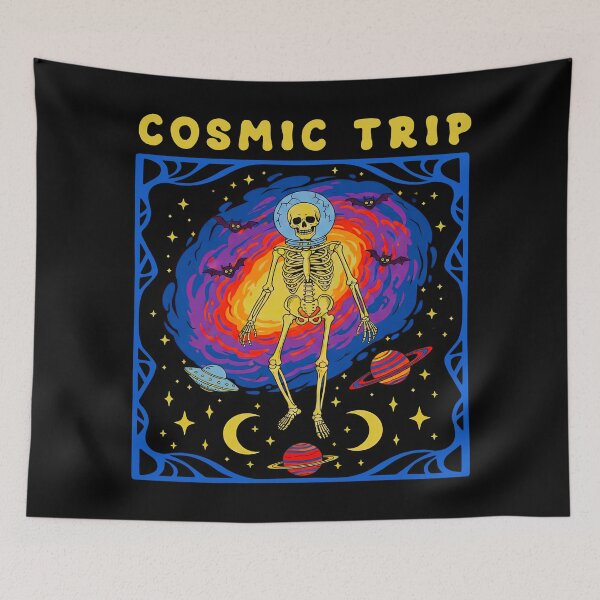 Item preview, Cosmic Trip Skeleton Astronaut Space Psychedelic designed and sold by TeeARTHY.