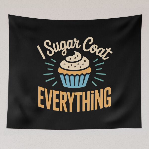 Item preview, Retro Baking Quote I Sugar Coat Everything Sweet Sarcasm designed and sold by faridman.