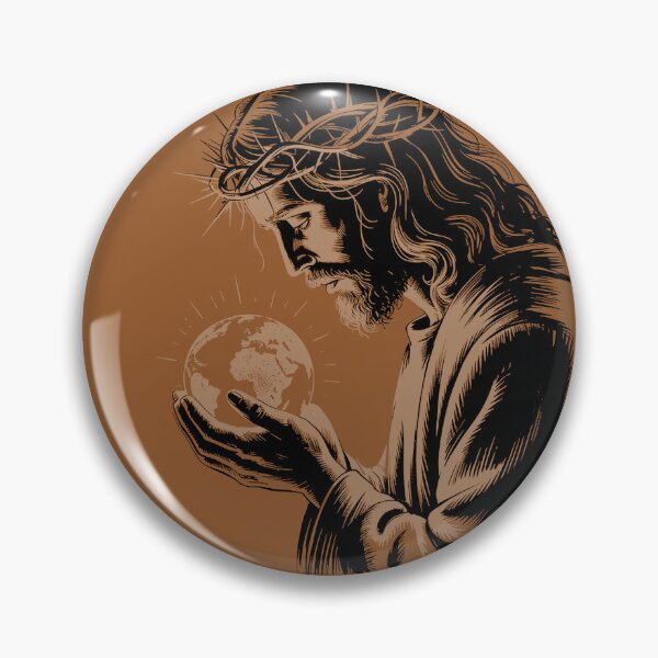 Item preview, Jesus Holding the World: A Work of Faith and Responsibility designed and sold by trixxcreative.