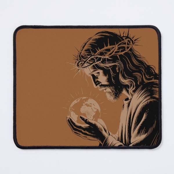 Item preview, Jesus Holding the World: A Work of Faith and Responsibility designed and sold by trixxcreative.
