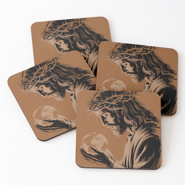 Item preview, Jesus Holding the World: A Work of Faith and Responsibility designed and sold by trixxcreative.