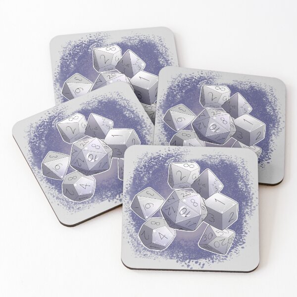 Item preview, Starry Silver Dice Set designed and sold by WhisperingDusk.
