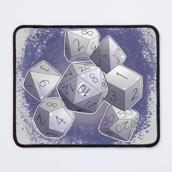 Item preview, Starry Silver Dice Set designed and sold by WhisperingDusk.