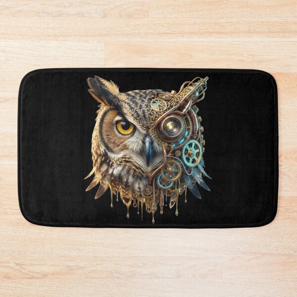 Item preview, Retrofuturistic Owl Head – Vintage Industrial Surrealism designed and sold by str33ty.ltd.